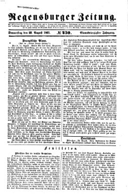 Regensburger Zeitung Donnerstag 22. August 1861