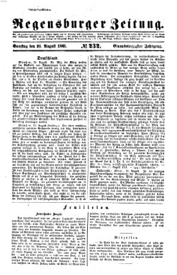 Regensburger Zeitung Samstag 24. August 1861