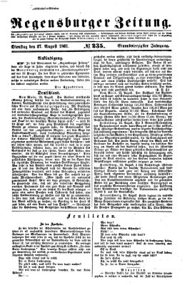 Regensburger Zeitung Dienstag 27. August 1861