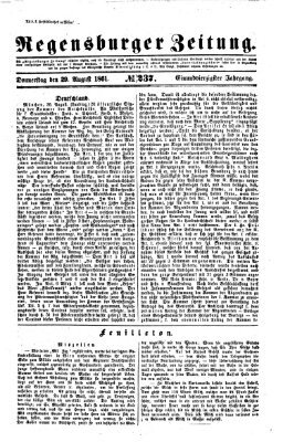 Regensburger Zeitung Donnerstag 29. August 1861