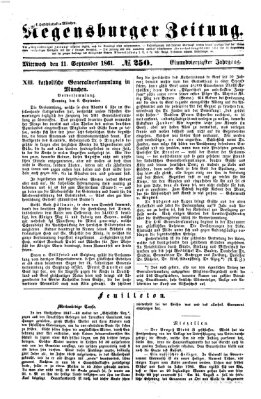 Regensburger Zeitung Mittwoch 11. September 1861