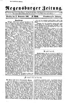 Regensburger Zeitung Dienstag 17. September 1861