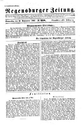 Regensburger Zeitung Donnerstag 19. September 1861