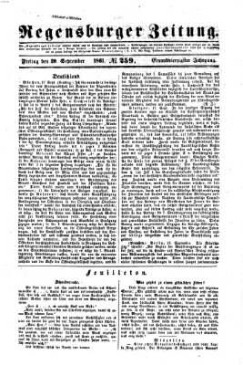 Regensburger Zeitung Freitag 20. September 1861