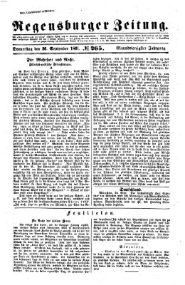 Regensburger Zeitung Donnerstag 26. September 1861