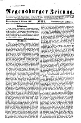 Regensburger Zeitung Donnerstag 3. Oktober 1861