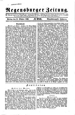 Regensburger Zeitung Freitag 11. Oktober 1861