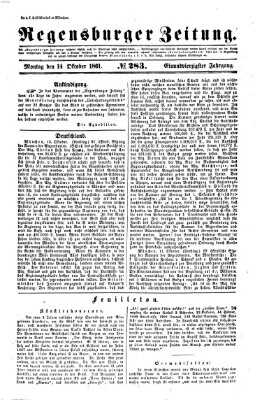 Regensburger Zeitung Montag 14. Oktober 1861