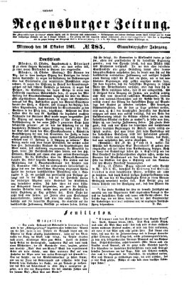 Regensburger Zeitung Mittwoch 16. Oktober 1861