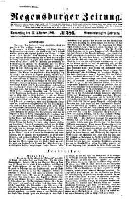 Regensburger Zeitung Donnerstag 17. Oktober 1861