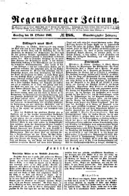 Regensburger Zeitung Samstag 19. Oktober 1861