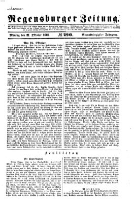 Regensburger Zeitung Montag 21. Oktober 1861