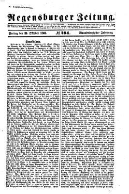 Regensburger Zeitung Freitag 25. Oktober 1861