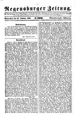 Regensburger Zeitung Donnerstag 31. Oktober 1861