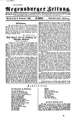 Regensburger Zeitung Samstag 2. November 1861