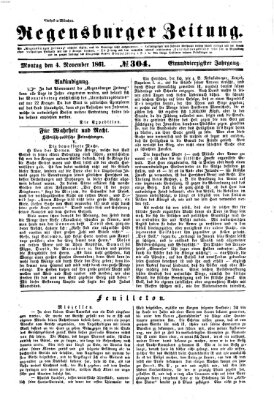 Regensburger Zeitung Montag 4. November 1861