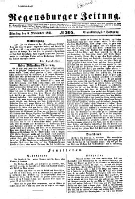 Regensburger Zeitung Dienstag 5. November 1861