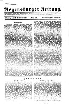 Regensburger Zeitung Dienstag 12. November 1861