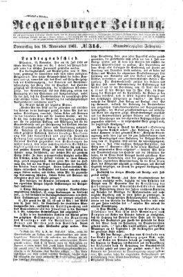 Regensburger Zeitung Donnerstag 14. November 1861