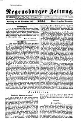 Regensburger Zeitung Sonntag 24. November 1861