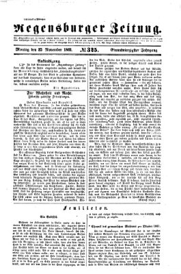 Regensburger Zeitung Montag 25. November 1861