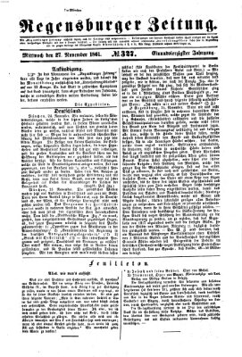 Regensburger Zeitung Mittwoch 27. November 1861