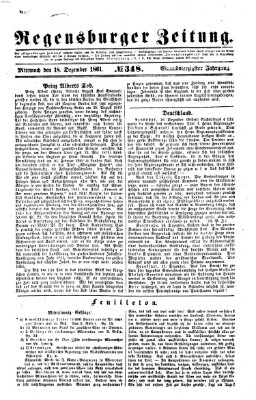 Regensburger Zeitung Mittwoch 18. Dezember 1861