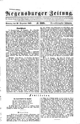 Regensburger Zeitung Sonntag 29. Dezember 1861