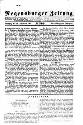 Regensburger Zeitung Dienstag 31. Dezember 1861