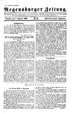 Regensburger Zeitung Dienstag 7. Januar 1862