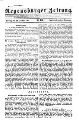 Regensburger Zeitung Montag 13. Januar 1862