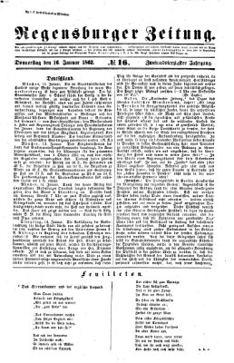 Regensburger Zeitung Donnerstag 16. Januar 1862