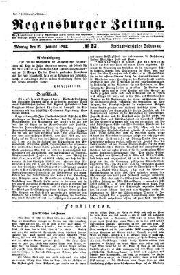 Regensburger Zeitung Montag 27. Januar 1862