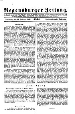 Regensburger Zeitung Donnerstag 13. Februar 1862