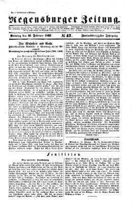 Regensburger Zeitung Sonntag 16. Februar 1862