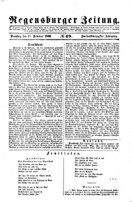 Regensburger Zeitung Dienstag 18. Februar 1862