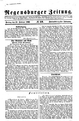 Regensburger Zeitung Freitag 28. Februar 1862