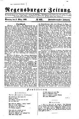 Regensburger Zeitung Sonntag 2. März 1862