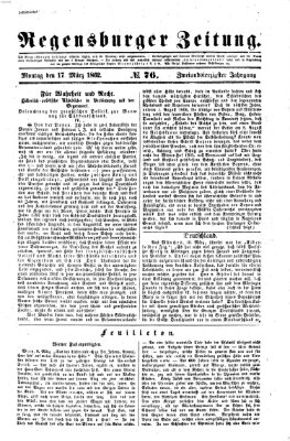 Regensburger Zeitung Montag 17. März 1862