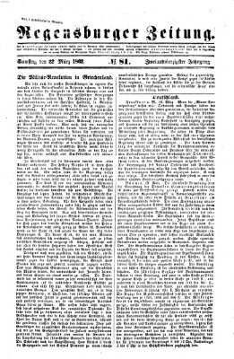 Regensburger Zeitung Samstag 22. März 1862