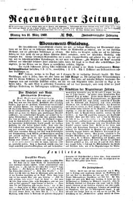 Regensburger Zeitung Montag 31. März 1862