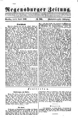 Regensburger Zeitung Samstag 5. April 1862