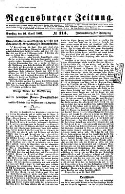 Regensburger Zeitung Samstag 26. April 1862