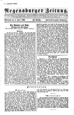 Regensburger Zeitung Mittwoch 4. Juni 1862