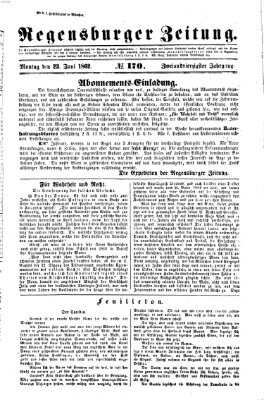 Regensburger Zeitung Montag 23. Juni 1862