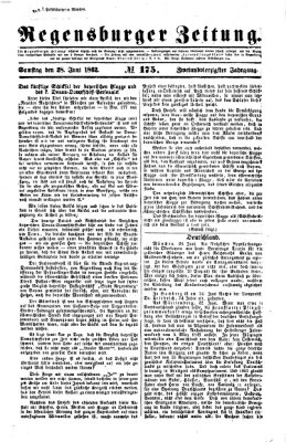 Regensburger Zeitung Samstag 28. Juni 1862