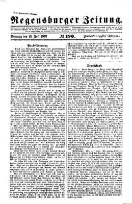 Regensburger Zeitung Sonntag 13. Juli 1862