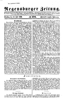 Regensburger Zeitung Dienstag 15. Juli 1862