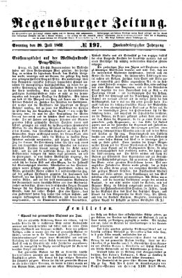 Regensburger Zeitung Sonntag 20. Juli 1862