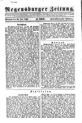 Regensburger Zeitung Mittwoch 23. Juli 1862